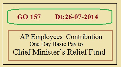 GO 157 One day Basic pay to CMRF AP Employees Contribution 