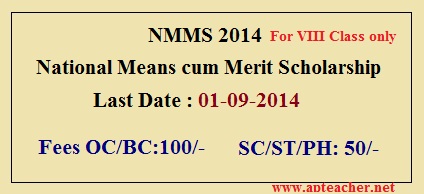 National Means cum Merit Scholarship(NMMS) Scheme Examination for Class VIII
