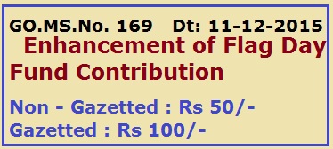 AP GO 169 Flag Day Fund Contribution Salary Recovery , GO Ms No 169  Flag Day Fund Recovery from the salaries of December payable in the month of January 