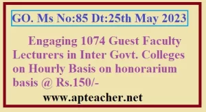 GO.85 Engaging Guest Faculty in Govt. Inter College