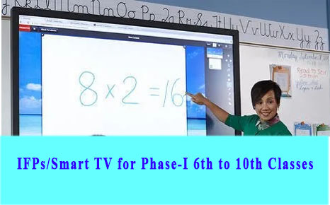 IFPs/Smart TVs and Other Accessories Provided to Phase-I Nadu Nedu Schools