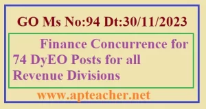 GO.94 Financial Consent for 74 DyEO Posts