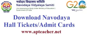 Download JNV Jawahar Navodaya Hall Tickets 