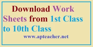 Download Worksheets for 1st Class to 10th Class