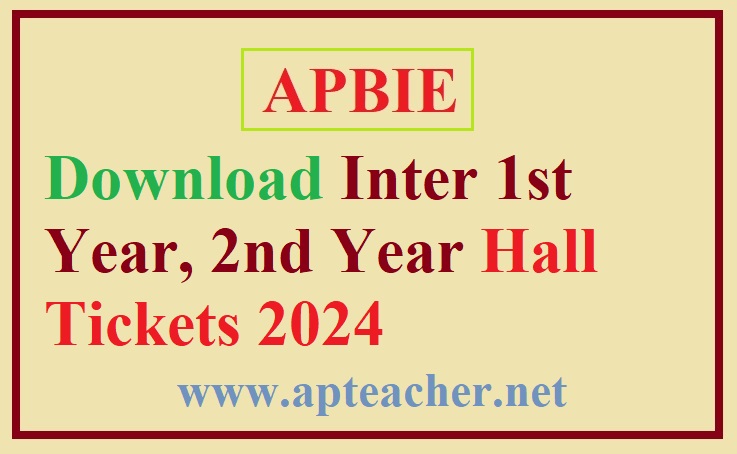 JnanaBhumi Download AP Inter Hall Tickets 2024 BIE AP