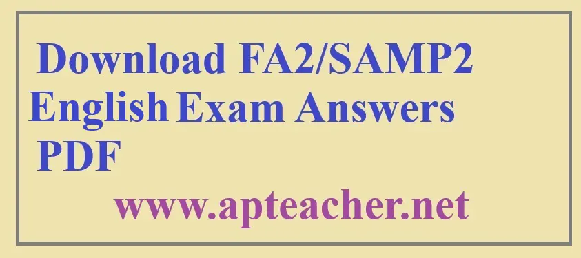 Download FA2/SAMP2 English Exam Answers PDF