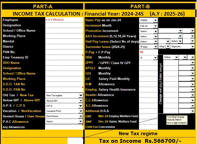 KSS Prasad Income Tax Software FY:2024-25